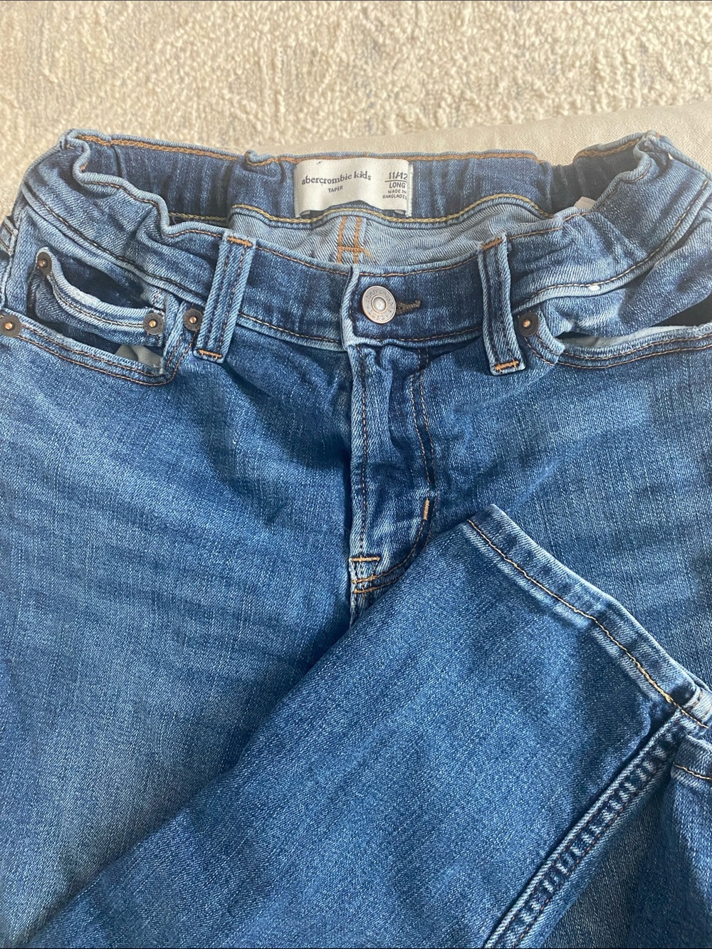 abercrombie kids medium wash skinny jeans - blue
